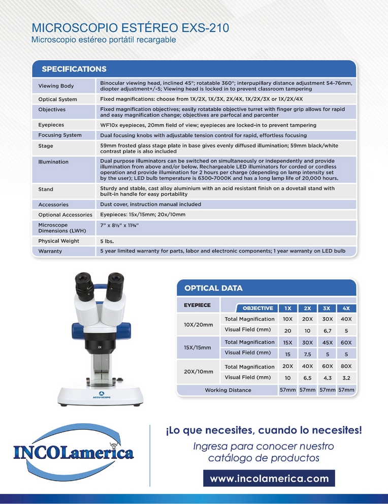 Microscopio ACCU-SCOPE Serie EXS-210 - Imagen 2