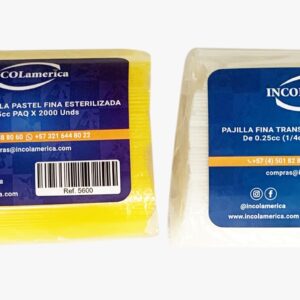 Pajilla Fina Transparente De 0.25 Paquete X 2000